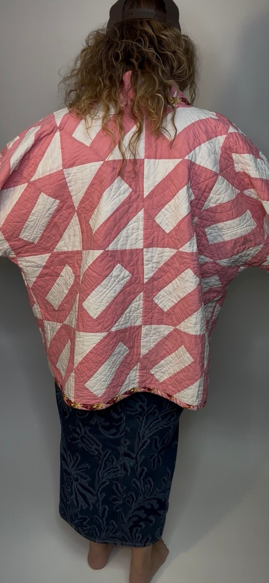 Vintage Pink Chain Quilted Jacket