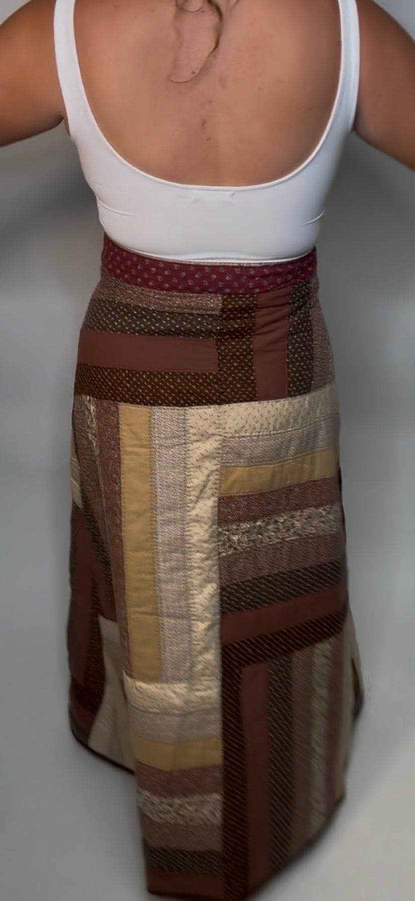 Brown Quilted Skirt