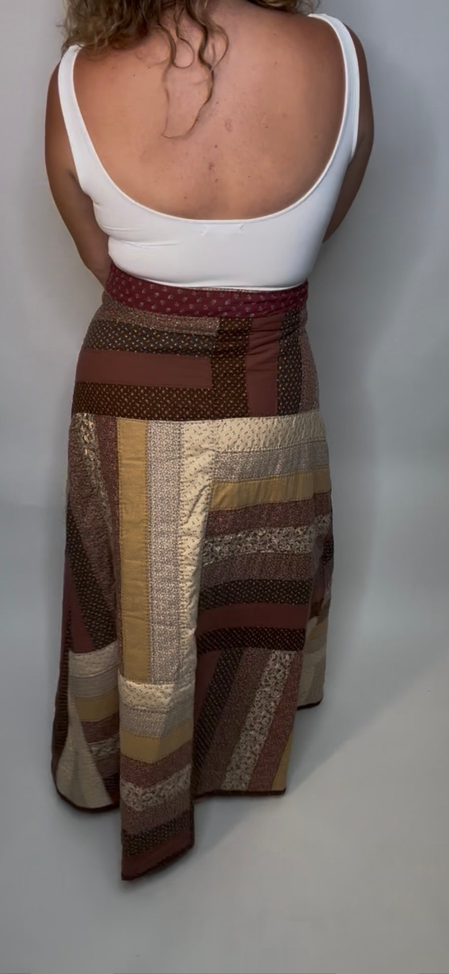 Brown Quilted Skirt