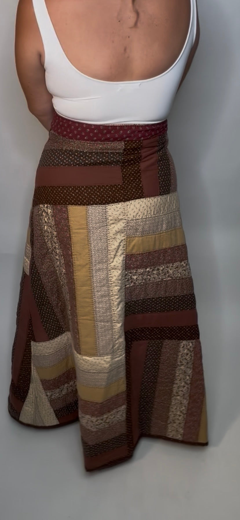 Brown Quilted Skirt