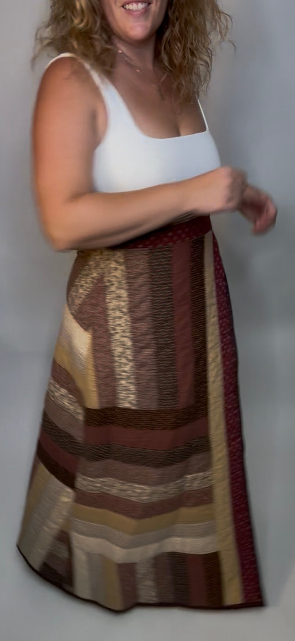 Brown Quilted Skirt