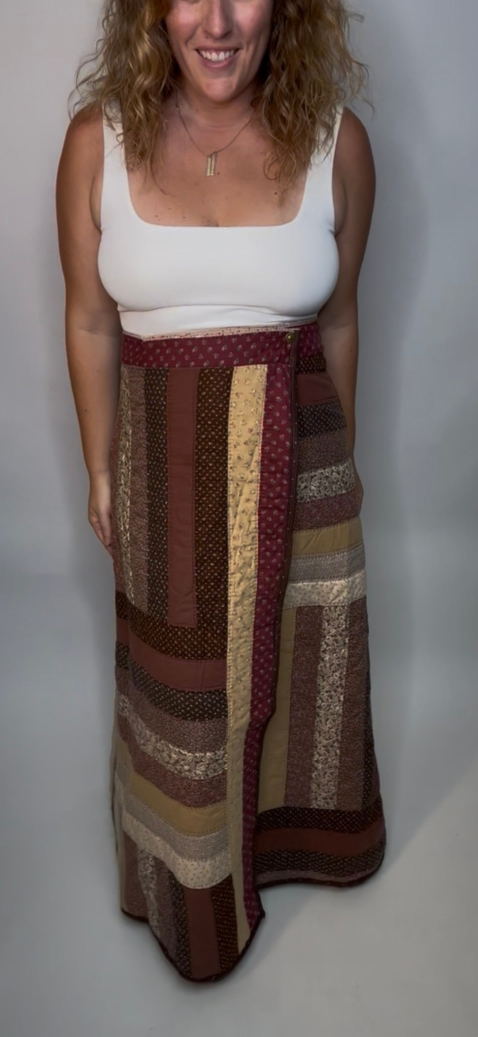 Brown Quilted Skirt