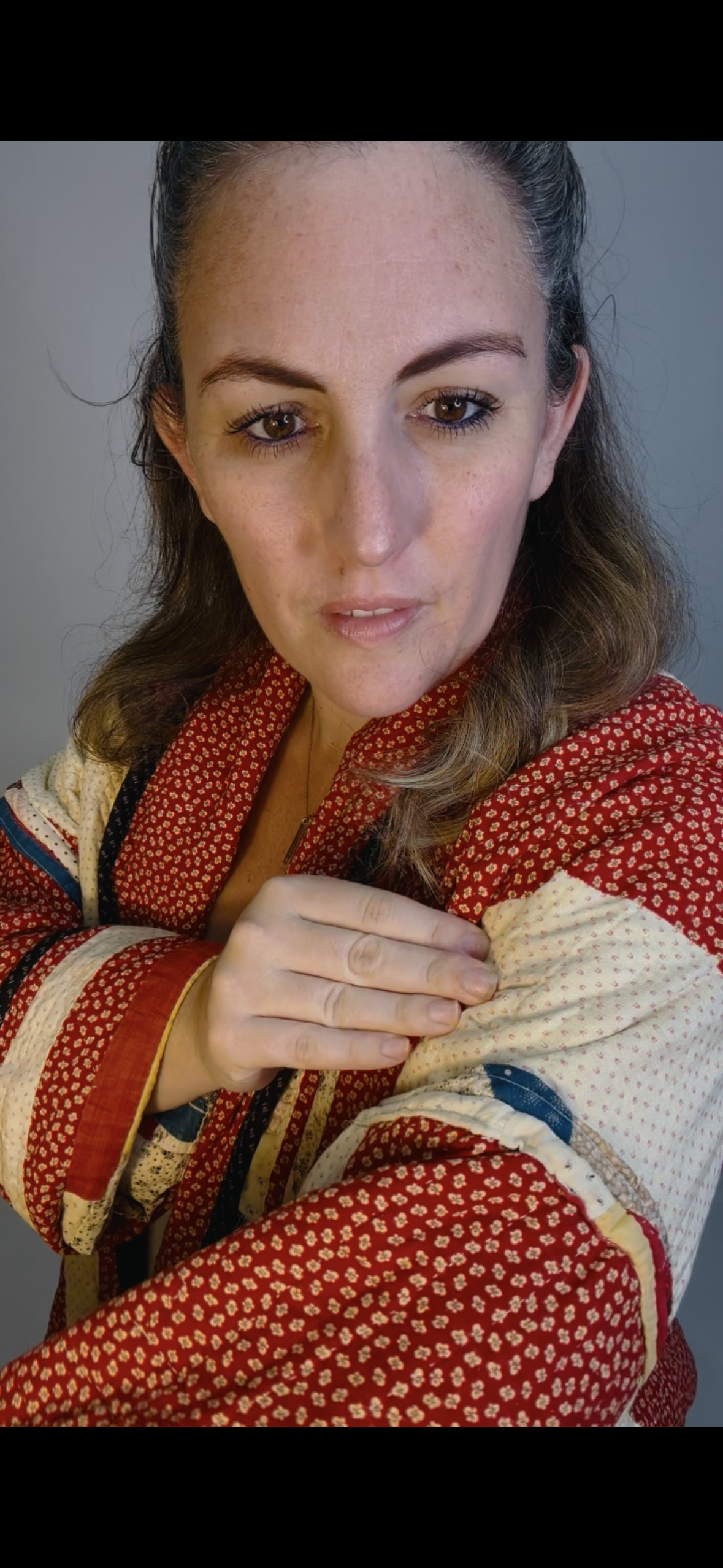 Antique Log Cabin Quilted Jacket - Reversible