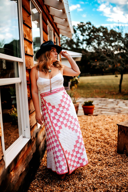 Pink Irish Chain Skirt
