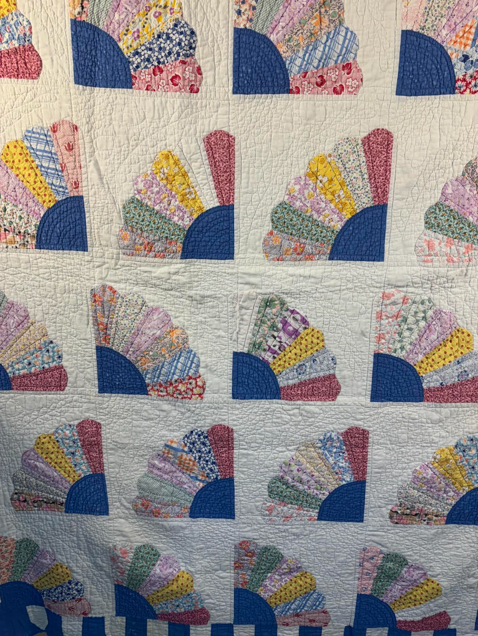 Available Quilt - Blue Fan